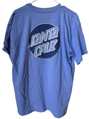 Santa Cruz Skateboards Logan Light Blue SKATE Graphic Tee Men’s XL